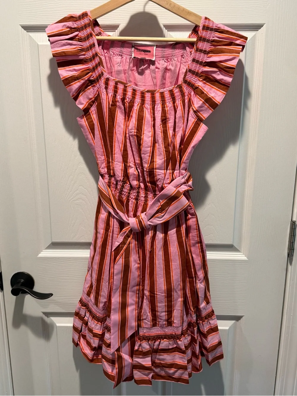 NWOT Kate Spade Calais Stripe Flutter Dress S
